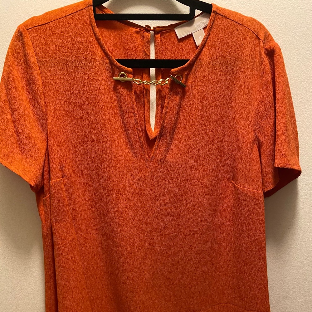 Michael Kors Orange Gold Blouse